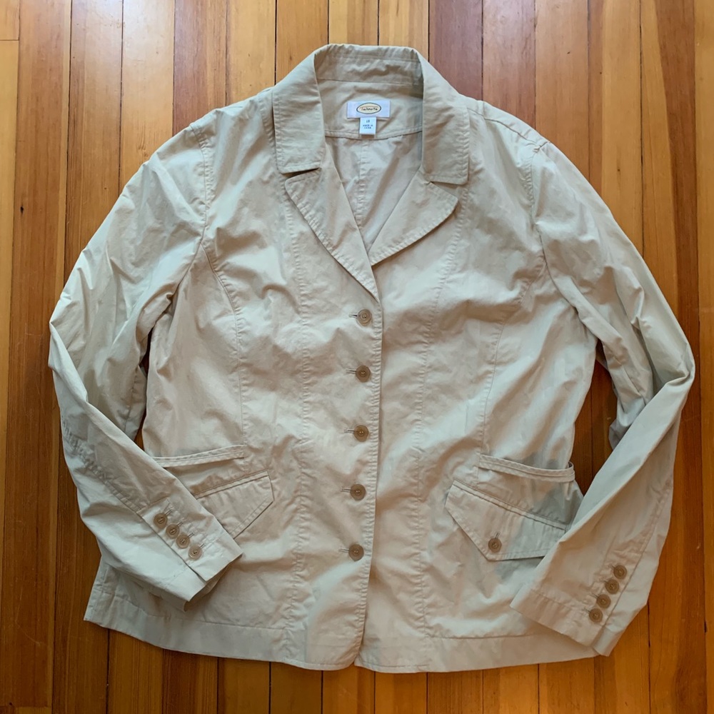 Talbots khaki blazer size 18